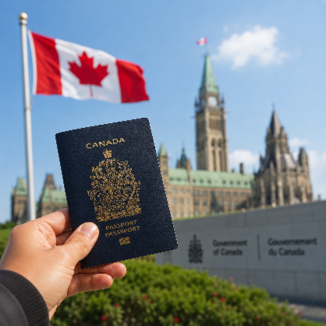 Canadian passport in Ottawa for an Online travel-document explainer